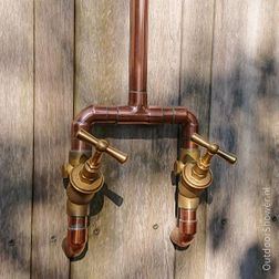 Outdoor shower brass valves